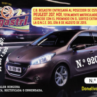 El C.B. Begastri sortea 1.500 Peugeots 208